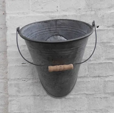 Produktbild von Eimer für Wand Pflanztopf Blumentopf Pflanzkübel Eisen verzinkt 30 cm