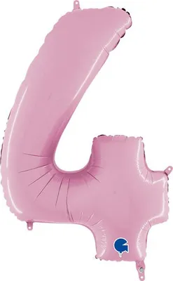 Obrázek produktu pro Obří fóliový balónek s čísly 26"/66cm | Pastelově růžová #4