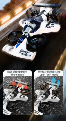 Immagine prodotto di CZ04 - Quadricottero 2 in 1 - Rotazione a 360° - Modalità Headless - 10 minuti di autonomia - Batteria da 3,7 V - Dimensioni 21×14,5×6,5 cm - Bianco