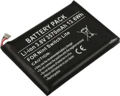 Image de Avizar, Batterie Nintendo Switch Lite 3,8 V 3570 mAh Li-Ion (Réf HDH-003), Noir