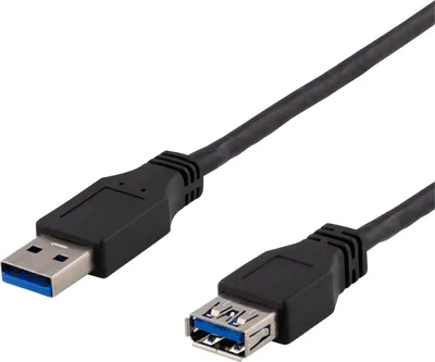 Image de DELTACO Câble d'extension USB 3.1 Gen1, 1m, USB-A mâle vers USB-A femelle