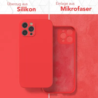 Produktbild von EAZY CASE - TPU Hülle für Apple iPhone 12 Pro Max, TPU Case stoßfeste Handyhülle, weiches Cover mit Kameraschutz, Silikonhülle in Rot