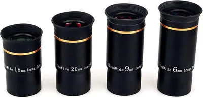 Obrázok produktu pre Svbony Súprava okulárov 1,25 palcový 6 mm 9 mm 15 mm 20 mm súprava okuláru ďalekohľadu, 66 stupňový širokouhlý okulár, FMC povlak s dlhým reliéfom oka pre planetárne pozorovanie