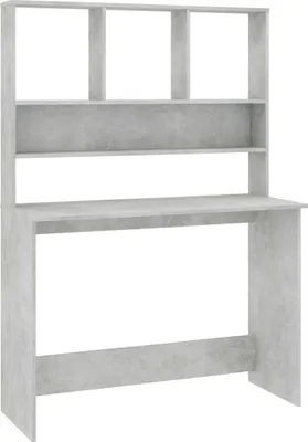 Obrázok produktu pre vidaXL Písací stôl s policami betónová sivá 110x45x157 cm odvodený výrobok z dreva