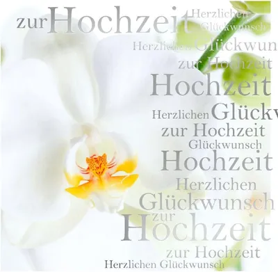 Produktbild von Artebene Mini-Hochzeitskarte "Orchidee", 8x8 cm, mit Umschlag
