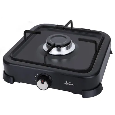 Produktbild von JATA JECG2701, Schwarz, Arbeitsplatte, Gaskochfeld, 1 Zone(n), 1 Zone(n), Drehregler