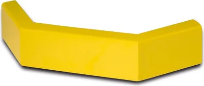 Produktbild von PROREGAL Eck-Rammschutz-Planke | Eckplanke für Außenecke | HxBxT 10x45x36cm | Kunststoffbeschichteter Stahl | Gelb