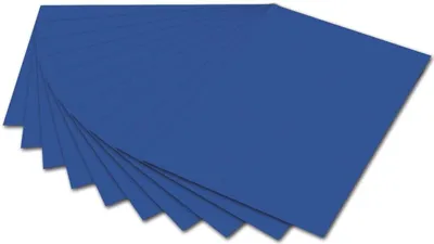 Produktbild von folia 6435 - Tonpapier königsblau, DIN A4, 130 g/qm, 100 Blatt - zum Basteln und kreativen Gestalten von Karten, Fensterbildern und für Scrapbooking