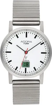 Produktbild von Adora Funk Damenuhr Ø 34mm Titangehäuse silberfarben Zugband