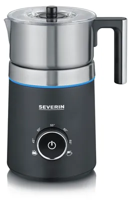 Produktbild von Severin SPUMA 700 Induktions-Milchaufschäumer, elektrisch, ohne Anbrennen, spülmaschinengeeignet, Edelstahl/schwarz, SM 3586