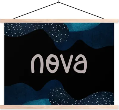Produktbild von MuchoWow® Textilposter Nova - Pastell - Mädchen 60x45 cm mit holzfarbenen Rahmen - Bild
