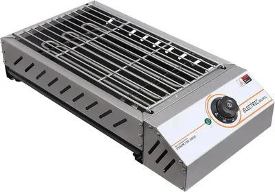 Produktbild von Tragbarer elektrischer BBQ Grill 220V - Tischgrill - Integriertes Fleischthermometer - Kleiner Grill für Balkon, Camping, Picknick