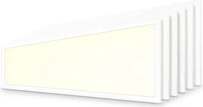 Image de HOFTRONIC - Panneau LED 36W 4320lm 3000K UGR22 IP20 Blanc 120x30cm 6 pièces