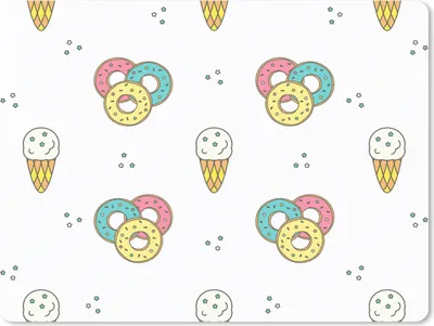 Produktbild von MuchoWow® Mauspad Mousepad Muster - Eiscreme - Donus - Jungen - Kinder 40x30 cm - Mousepads - Maus Mat - Pad - Mausunterlage - Anti Rutsch