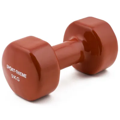 Produktbild von Sport-Thieme Fausthantel "Vinyl", 9 kg, Braun