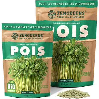 Image de ZenGreens® Graines à Germer & Micropousses- Pois - 200g