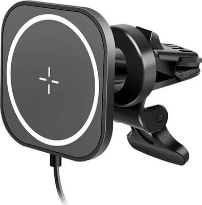 Image de LogiLink Support magnétique de voiture pour smartphone avec fonction de charge noir
