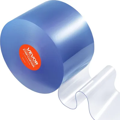 Obrázek produktu pro Pásová záclona PVC dveřní záclona 150' x 8" role chladicí box mrazák průhledný plast