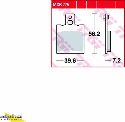 Produktbild von TRW Bremsbelagsatz MCB775 RS125 GS