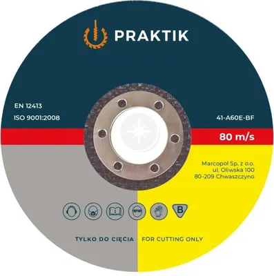 Immagine prodotto di Disco per metallo 125x1 mm PRAKTIK Marcopol per smerigliatrici angolari