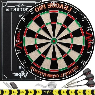 Produktbild von Famanu Dartboard 18 Zoll - Hochwertige Sisal-Fasern, Rotierende Zahlenring, Cricket Scoreboard