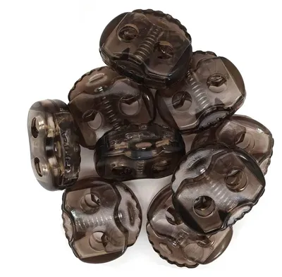 Produktbild von 10 Kordelstopper mit zwei Löchern 20x20mm, Durchzug 5mm - 35 Farben