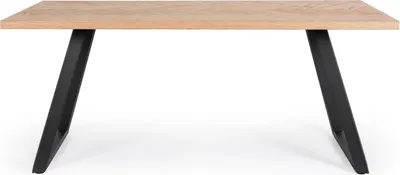 Produktbild von Tisch Dukat 180 x 90 x 76 cm MDF Stahl Braun Schwarz