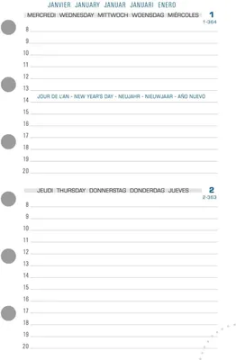 Image de EXACOMPTA 14242E EXACOMPTA Recharge pour Exatime 14, 2 jours/semaine, 2026
