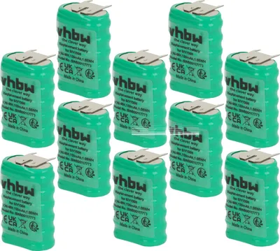 Produktbild von vhbw 10x NiMH Ersatz Knopfzellen-Akku (150 mAh, 7,2 V, NiMH)