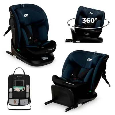 Produktbild von Kinderkraft I-GROW i-Size Kindersitz, 40-150 cm, 360°, RWF/FWF, H-GUARD, ISOFIX, TOP TETHER, 5-Punkt-Gurt, Schwarz, mit Auto-Organizer