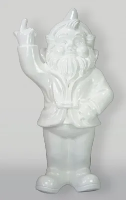 Produktbild von Casa Padrino XXL Deko Skulptur Gartenzwerg Weiß H. 170 cm - Große Garten Figur