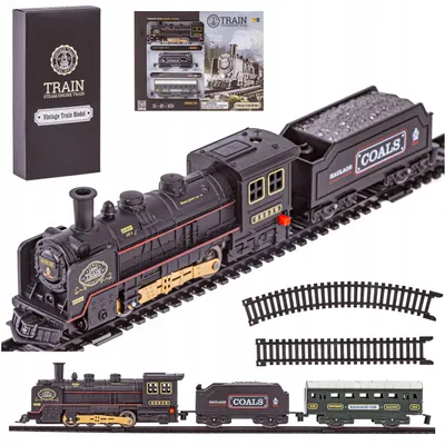 Produktbild von DK HS8016A Elektrische Dampflokomotive mit 2 Waggons Licht Soundeffekte