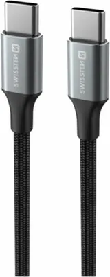Obrázek produktu pro Swissten-Textile II Cable USB-C-USB-C (1,5 m-černý)