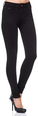 Produktbild von Elara Damen Stretch Hose Skinny Fit Jegging Chunkyrayan H01 Black 40 (L)