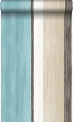 Obrázek produktu pro Origin Wallcoverings tapety pruhy tyrkysová a béžová 53 cm x 10,05 m