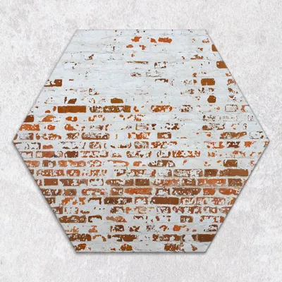 Produktbild von Glas-Herdabdeckplatten Glaskeramikkochfeld-Abdeckung Spritzschutz Glas hexagon 40 cm weißer Ziegel