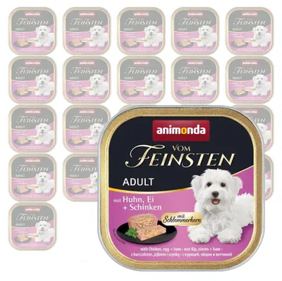 Zdjęcie produktu dla Animonda Vom Feinsten Mokra Karma Dla Psa 22x150g Z Kurczakiem Jajkiem I Szynką