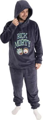 Image de Rick And Morty - Pyjama avec pantalon long pour homme, avec capuche, manches longues NS9854 (XL) (noir)