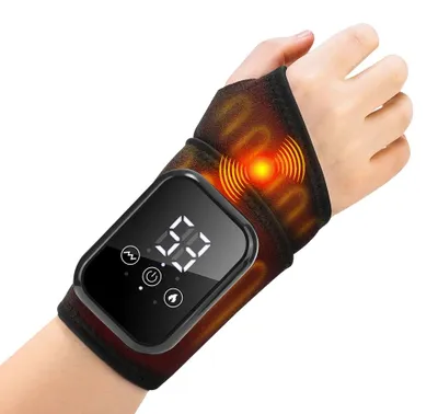 Image de Appareil de massage pour les pieds et les chevilles, avec fonction de thérapie par la chaleur, intensité de massage réglable, et 1 pièce pour le poignet