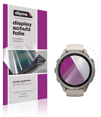 Produktbild von 6x Schutzfolie für Garmin Fenix 9 Pro klar Displayschutzfolie Folie Display Schutz dipos