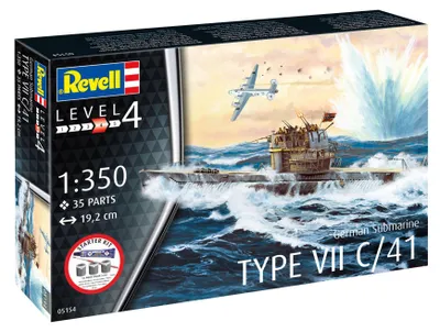 Zdjęcie produktu dla Revell Starter Kit 1:350 German Submarine Type VII C-41 REV-75154