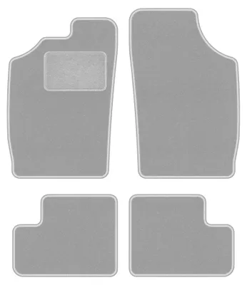 Obrázek produktu pro Velurové autokoberce pro: Daihatsu Cuore V 1997-2003 (hatchback) – sada 4 ks, šedé, na míru – Wielganizator OSLO