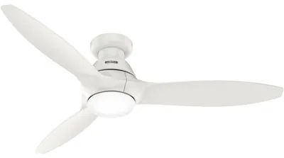 Obrázok produktu pre Energeticky úsporný stropný ventilátor s LED osvetlením a diaľkovým ovládaním Calabasas Low Profile White 132 cm