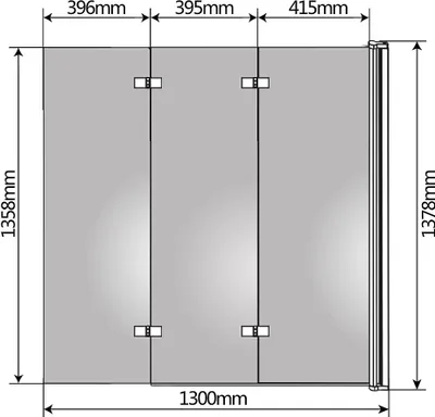 Immagine prodotto di Box doccia in vetro 140x130 cm Effetto NANO Parete pieghevole per vasca da bagno Girevole Accessorio