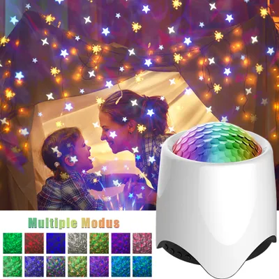 Obrázek produktu pro Bluetooth LED hvězdné nebe projektor hudební noční světlo pro ložnici dekorace dětské dárky
