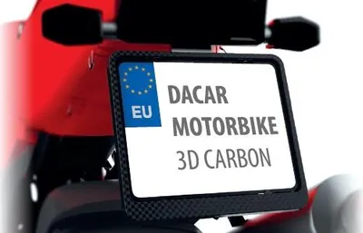 Produktbild von Motorrad/Kennzeichenrahmen 3D Carbon