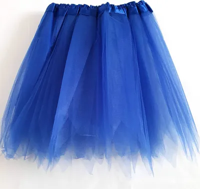Produktbild von Tütü Tüllrock Petticoat Ballett Kleid gezackt Junggesellenabschied Fasching Erwachsen M L XL 5 Lagen 45cm Blau
