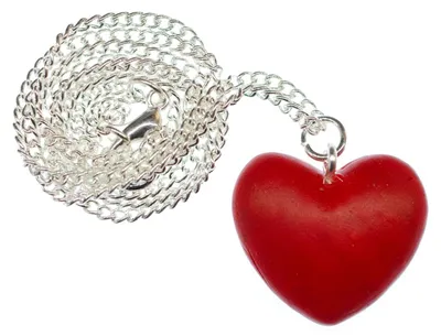 Produktbild von Herz Kette Halskette Miniblings Herzkette Valentinstag Kette 45cm Handarbeit