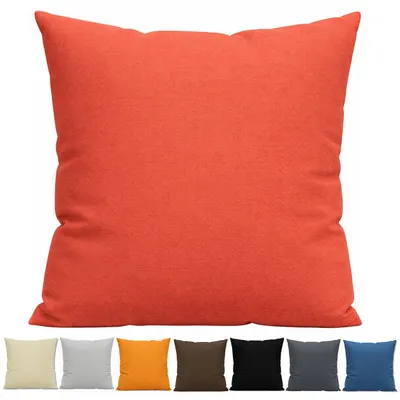 Produktbild von Textom Kissenbezug 40x40 cm 100% Baumwolle Dekokissen Bezug mit Reißverschluss ziegelrot
