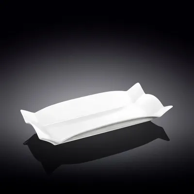 Produktbild von Wilmax Servierplatte 31.75 x 15.24 cm aus Porzellan, Weiß WL-992583/A